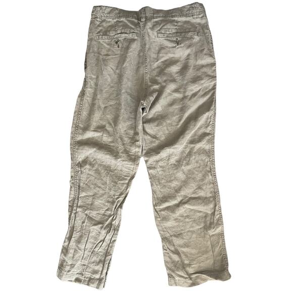 Old Navy Loose Linen Pants Men 34x30 Brown Slacks Trousers Beach Vacation Casual - Picture 5 of 6